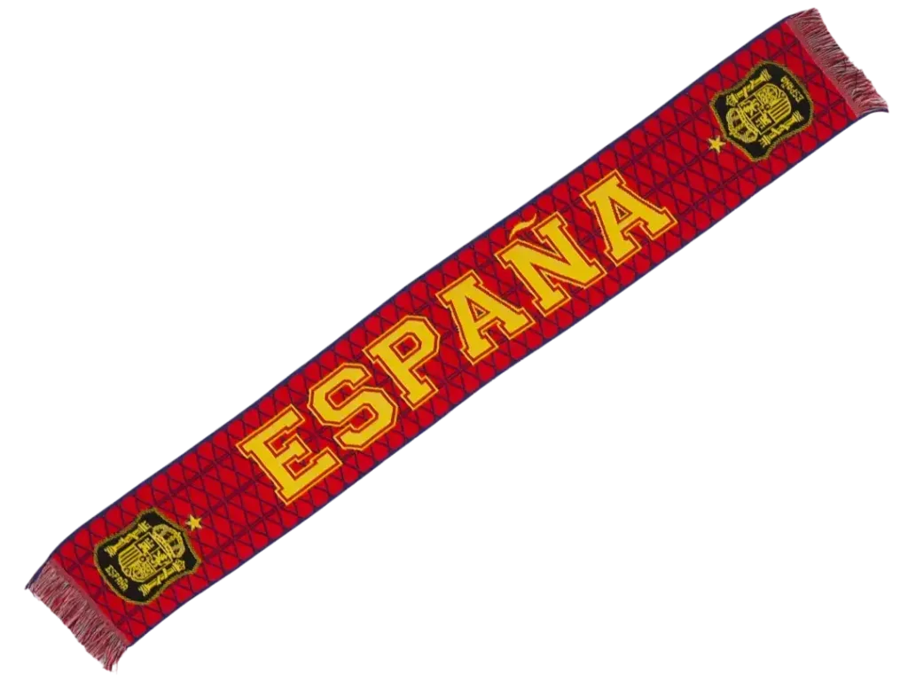 bufanda de fÚtbol de espaÑa roja y azul