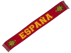 bufanda de fÚtbol de espaÑa roja y azul