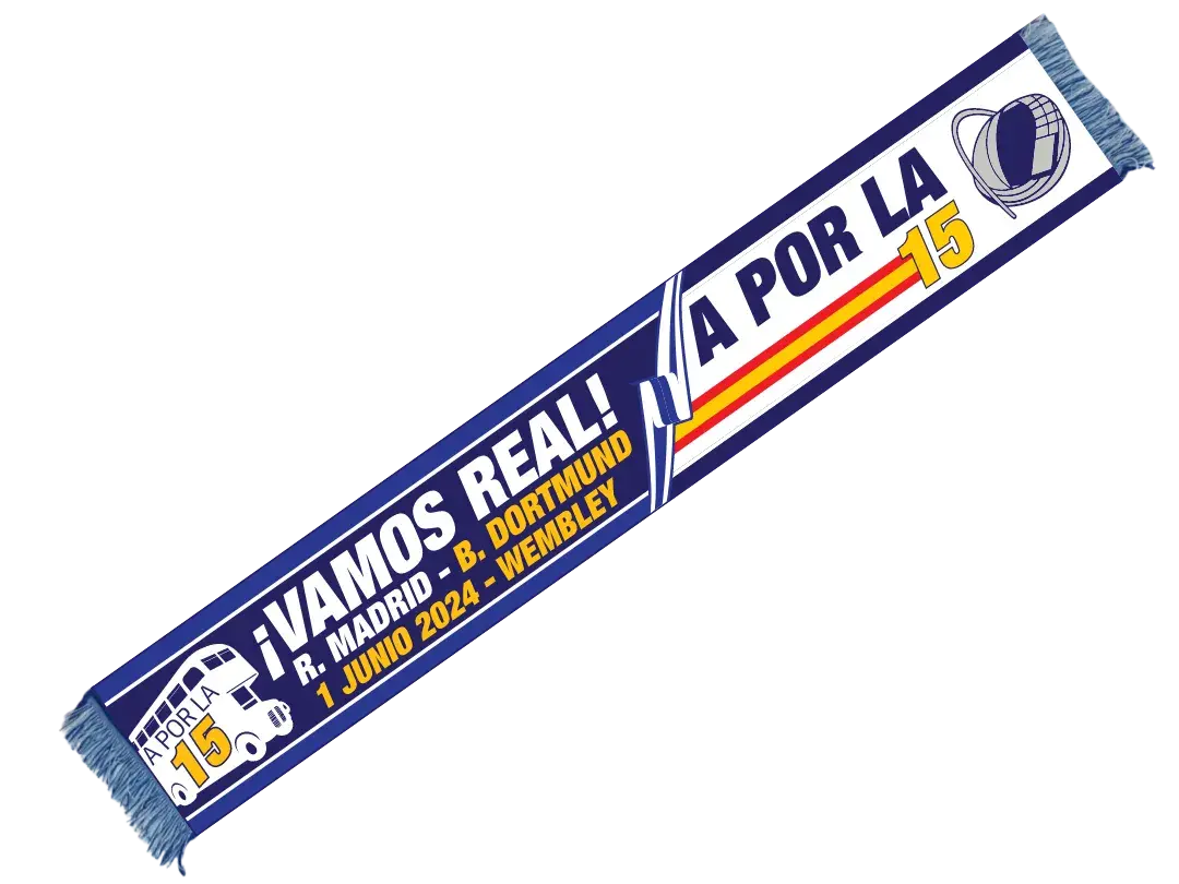 bufanda ¡vamos real! a por la 15 bufanda ¡vamos real! a por la 15