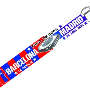bufanda de fÚtbol final de copa 2025 barÇa madrid